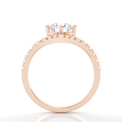 Rose Gold Side Stone Diamond Rings