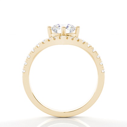 Yellow Gold Side Stone Diamond Rings