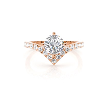 Rose Gold Side Stone Diamond Engagement Rings