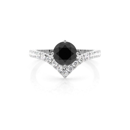 Silver Diamond Engagement Rings