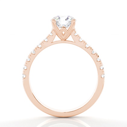 Rose Gold Side Stone Diamond Rings