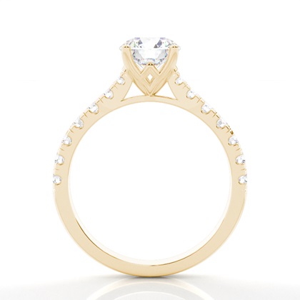 Yellow Gold Side Stone Diamond Rings