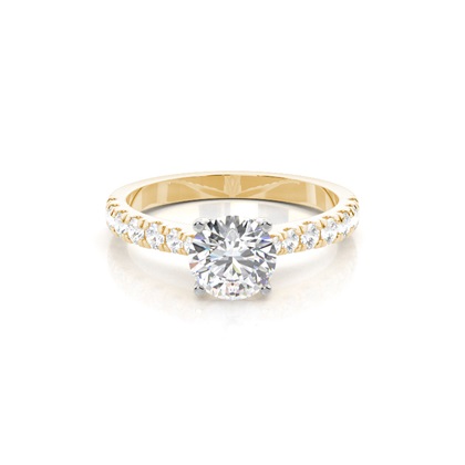 Mixed Metal Diamond Engagement rings