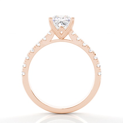 Rose Gold Side Stone Diamond Rings