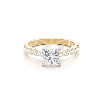 Mixed Metal Diamond Engagement rings