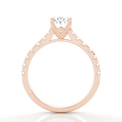 Rose Gold Side Stone Diamond Rings