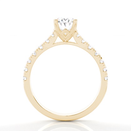 Yellow Gold Side Stone Diamond Rings