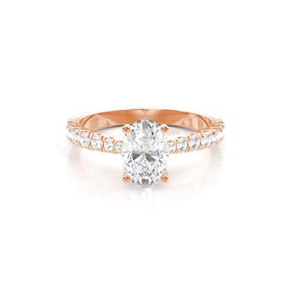 Rose Gold Side Stone Diamond Rings