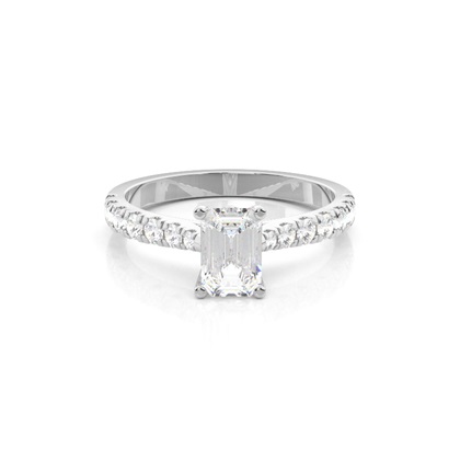 Silver Diamond Engagement Rings