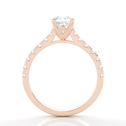 Rose Gold Side Stone Diamond Rings