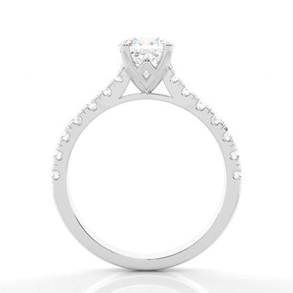 White Gold Side Stone Diamond Rings