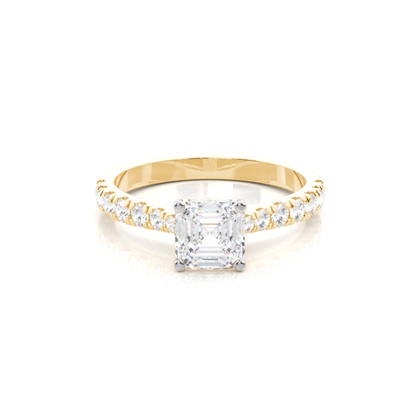 Mixed Metal Diamond Engagement rings