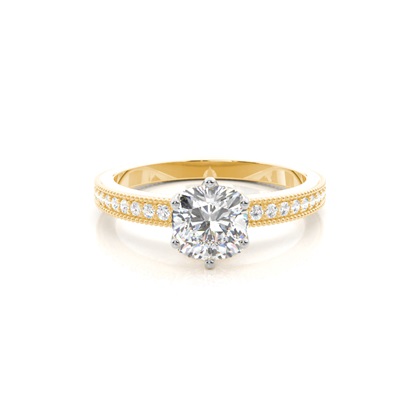Mixed Metal Diamond Engagement rings