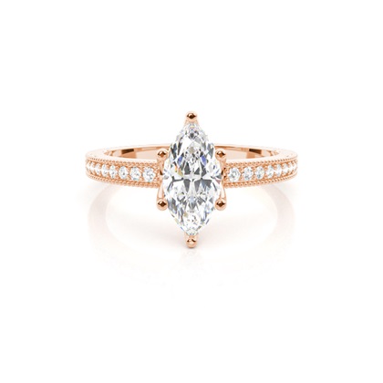 Rose Gold Side Stone Diamond Rings