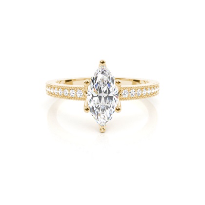 Yellow Gold Side Stone Diamond Rings