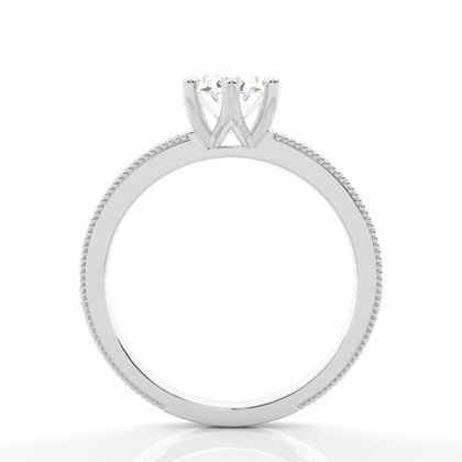 Oval Side Stone Diamond Rings