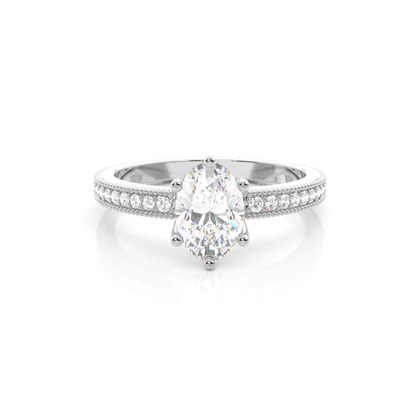 Oval Side Stone Diamond Rings