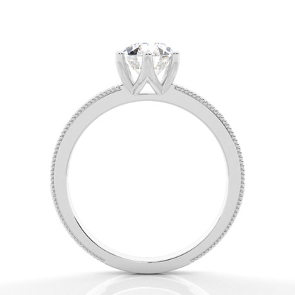 Pear Side Stone Diamond Rings