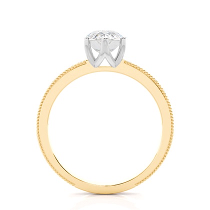 3.00 Carat Mischmetalle Seitensteine Verlobungsringe