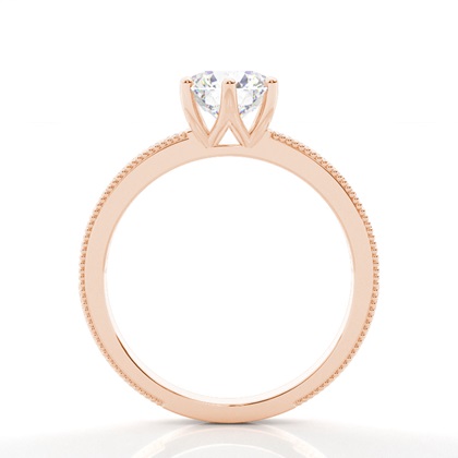 Rose Gold Side Stone Diamond Rings