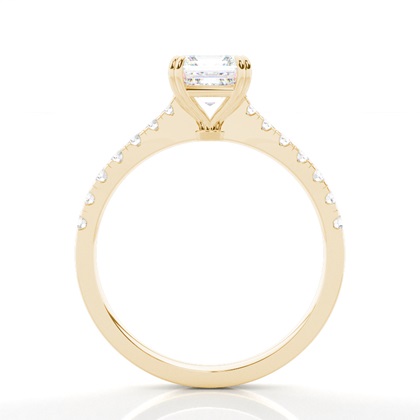 Yellow Gold Side Stone Diamond Rings