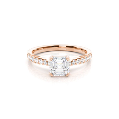 Rose Gold Side Stone Diamond Rings