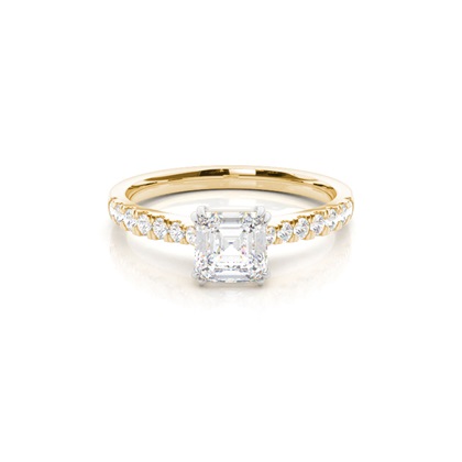 Mixed Metal Diamond Engagement rings