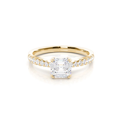 Yellow Gold Side Stone Diamond Rings