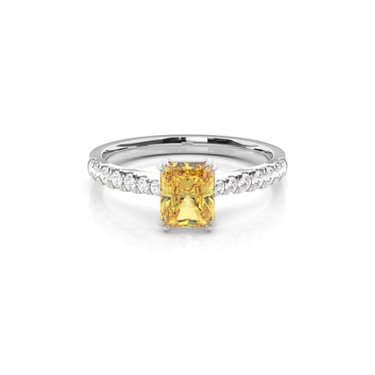Radiant Yellow Diamond Engagement Rings