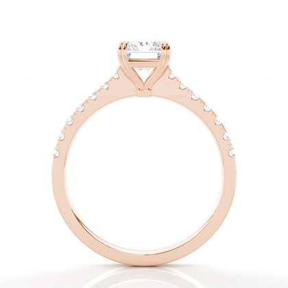 Rose Gold Side Stone Diamond Rings