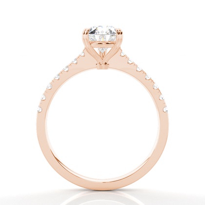 2.00 Carat Rotgold Seitensteine Verlobungsringe