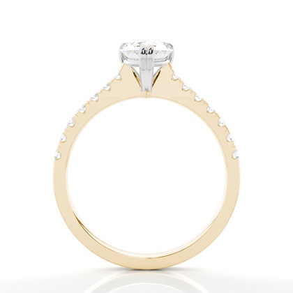 3.00 Carat Mischmetalle Seitensteine Verlobungsringe