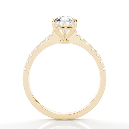 Yellow Gold Side Stone Diamond Rings