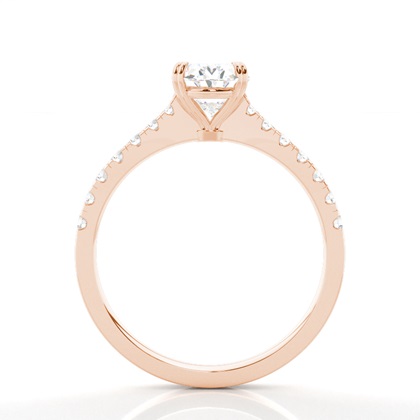 Rose Gold Side Stone Diamond Rings