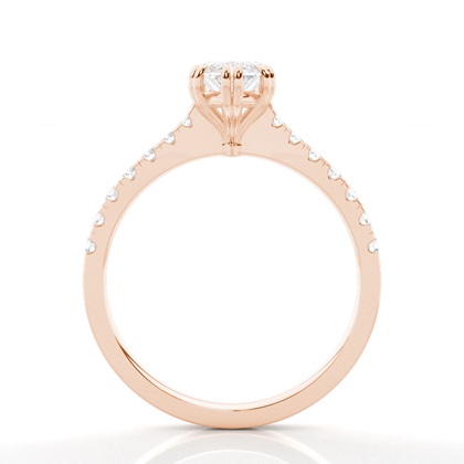 Rose Gold Side Stone Diamond Rings