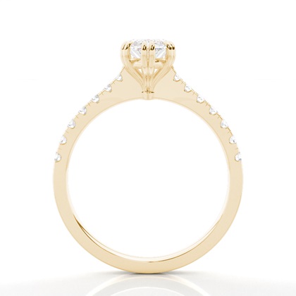 Yellow Gold Side Stone Diamond Rings