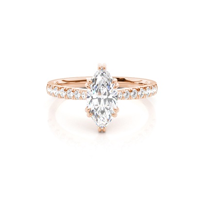 Rose Gold Side Stone Diamond Rings