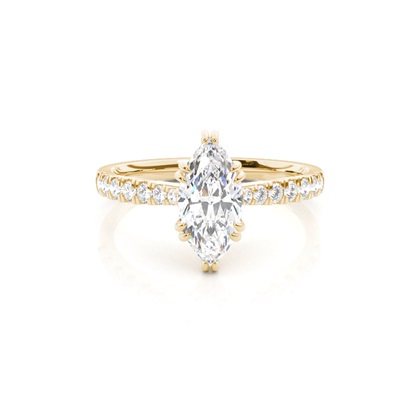 Yellow Gold Side Stone Diamond Rings