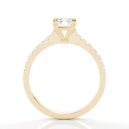 Yellow Gold Side Stone Diamond Rings