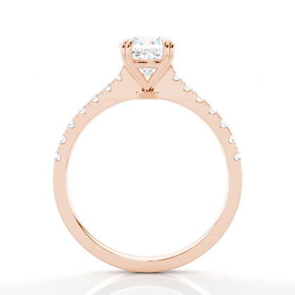 Rose Gold Side Stone Diamond Rings