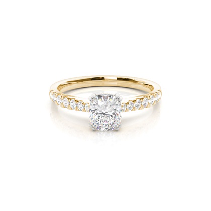 Mixed Metal Diamond Engagement rings