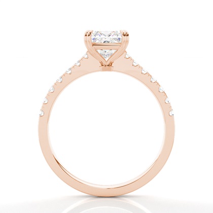 Rose Gold Side Stone Diamond Rings