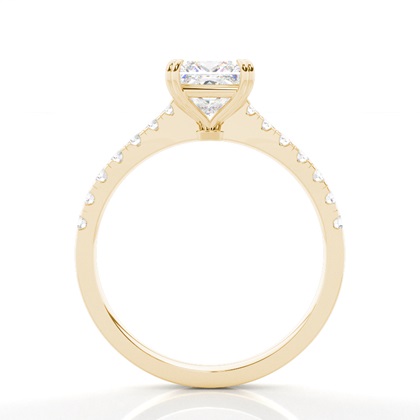 Yellow Gold Side Stone Diamond Rings