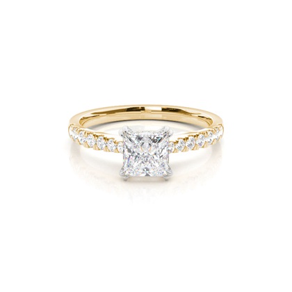 Mixed Metal Diamond Engagement rings