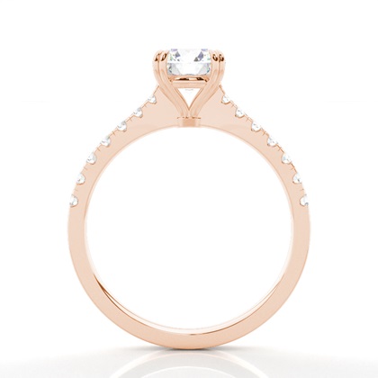 Rose Gold Side Stone Diamond Rings