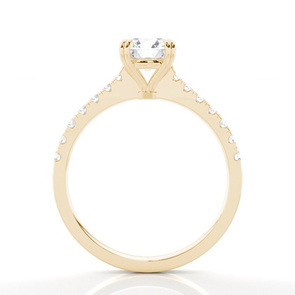 Yellow Gold Side Stone Diamond Rings