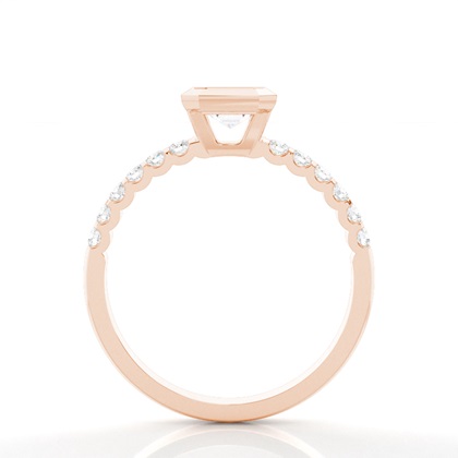 Bezel Set Round Side Stone Diamond Engagement Ring