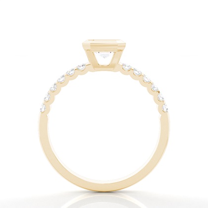 Bezel Set Round Side Stone Diamond Engagement Ring