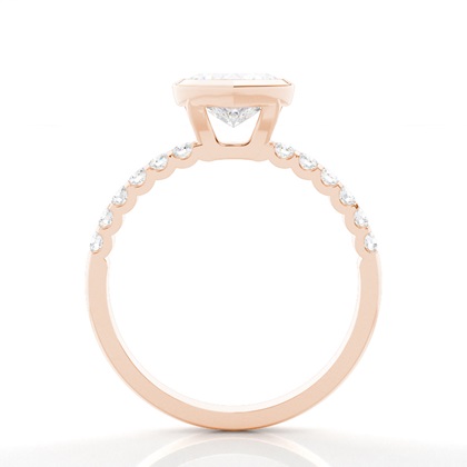 Lünette Set Runde Seite Stein Diamantring