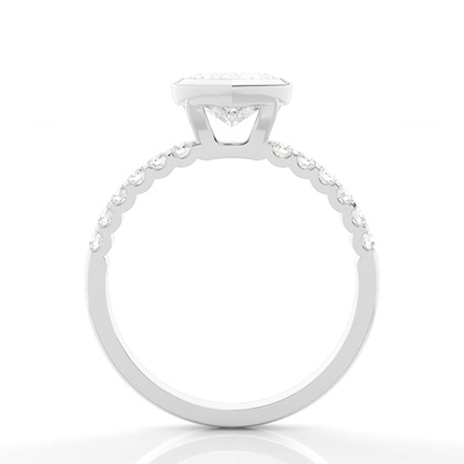 Lünette Set Runde Seite Stein Diamantring